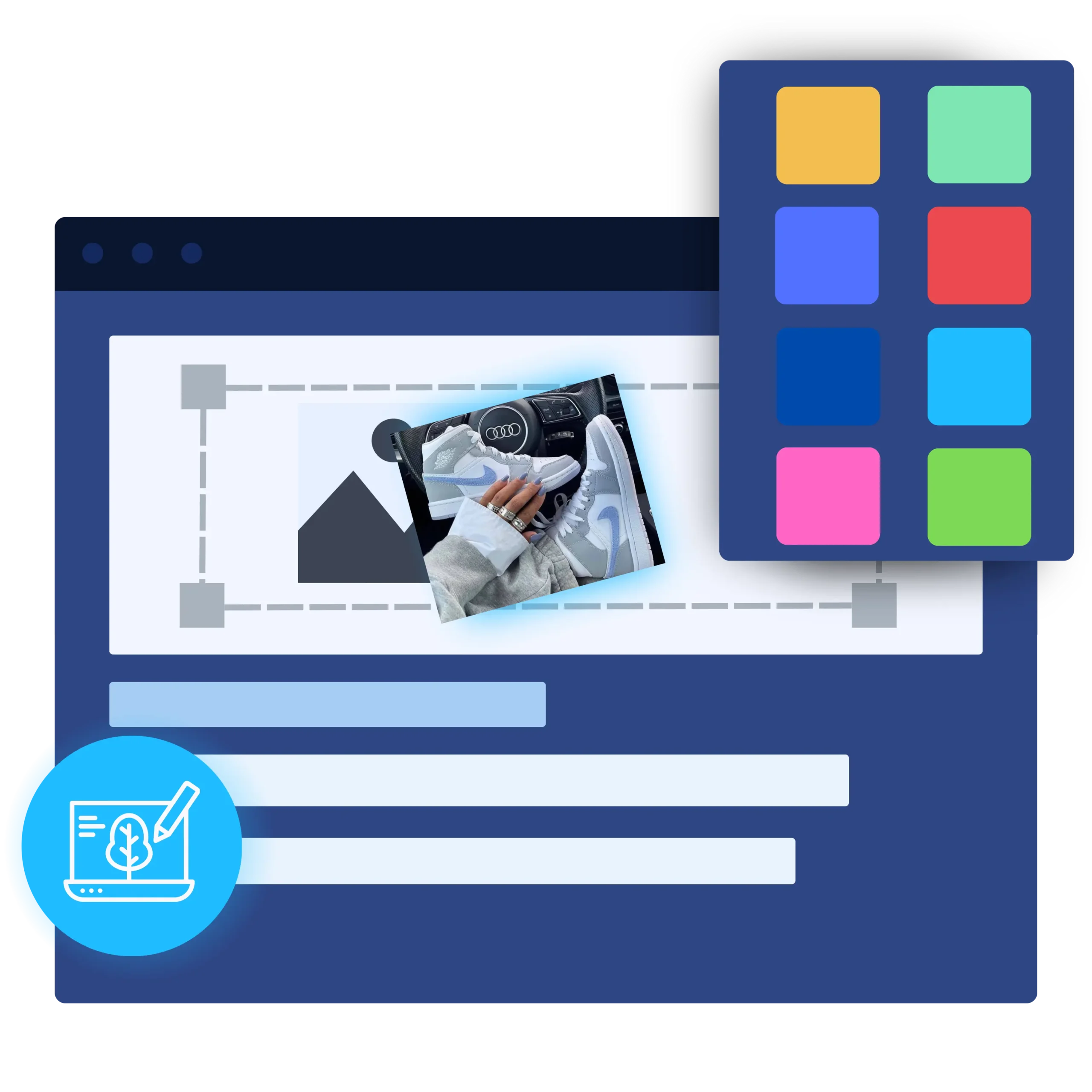 Hjemmeside design illustration