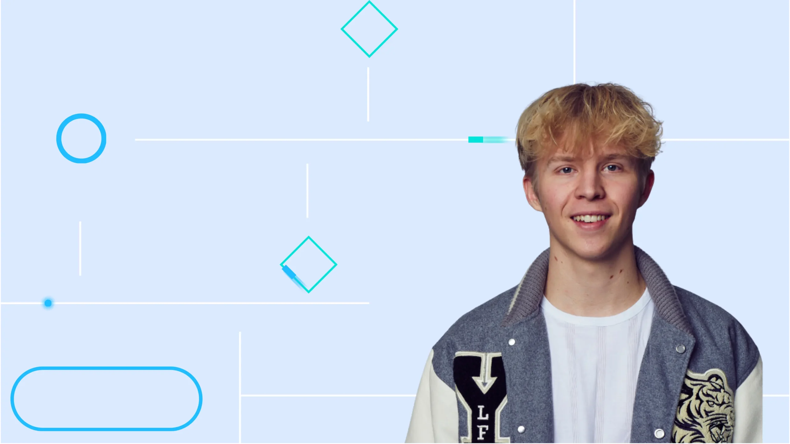 Blog cover billede blå baggrund