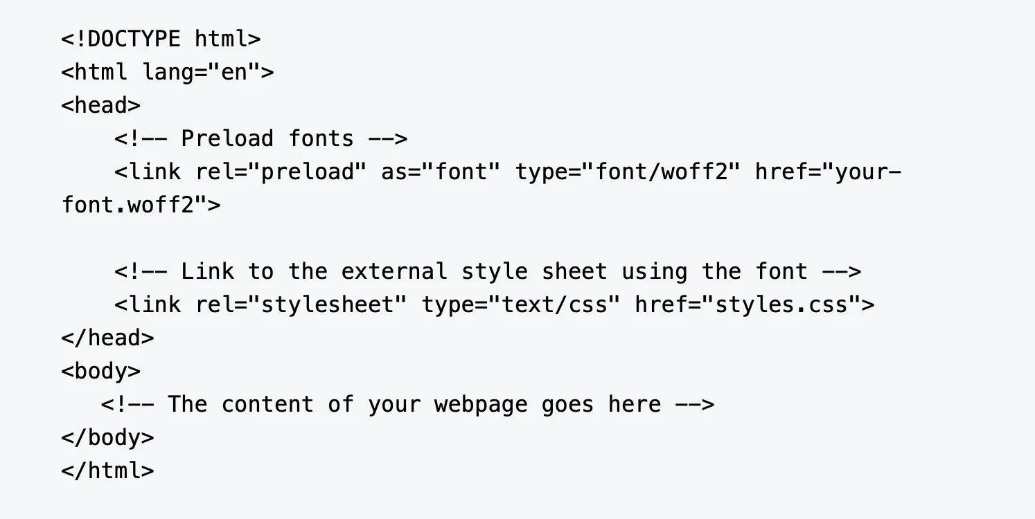 Forudindlæsning kode