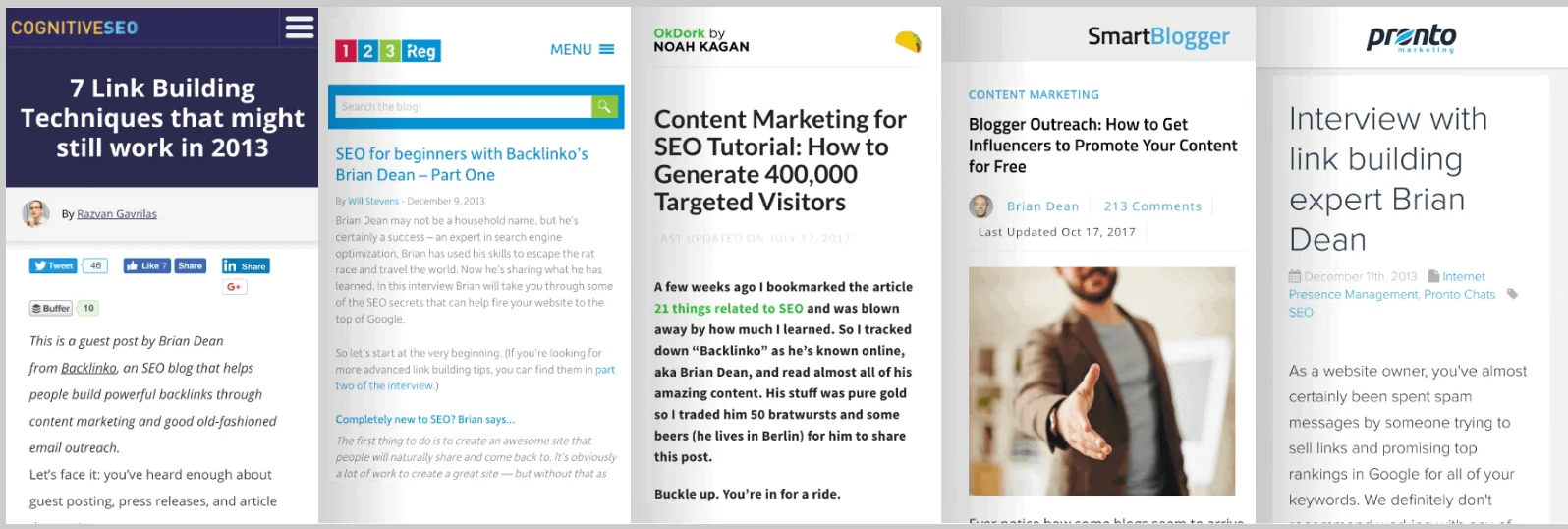 Guest posting eksempel fra backlinko