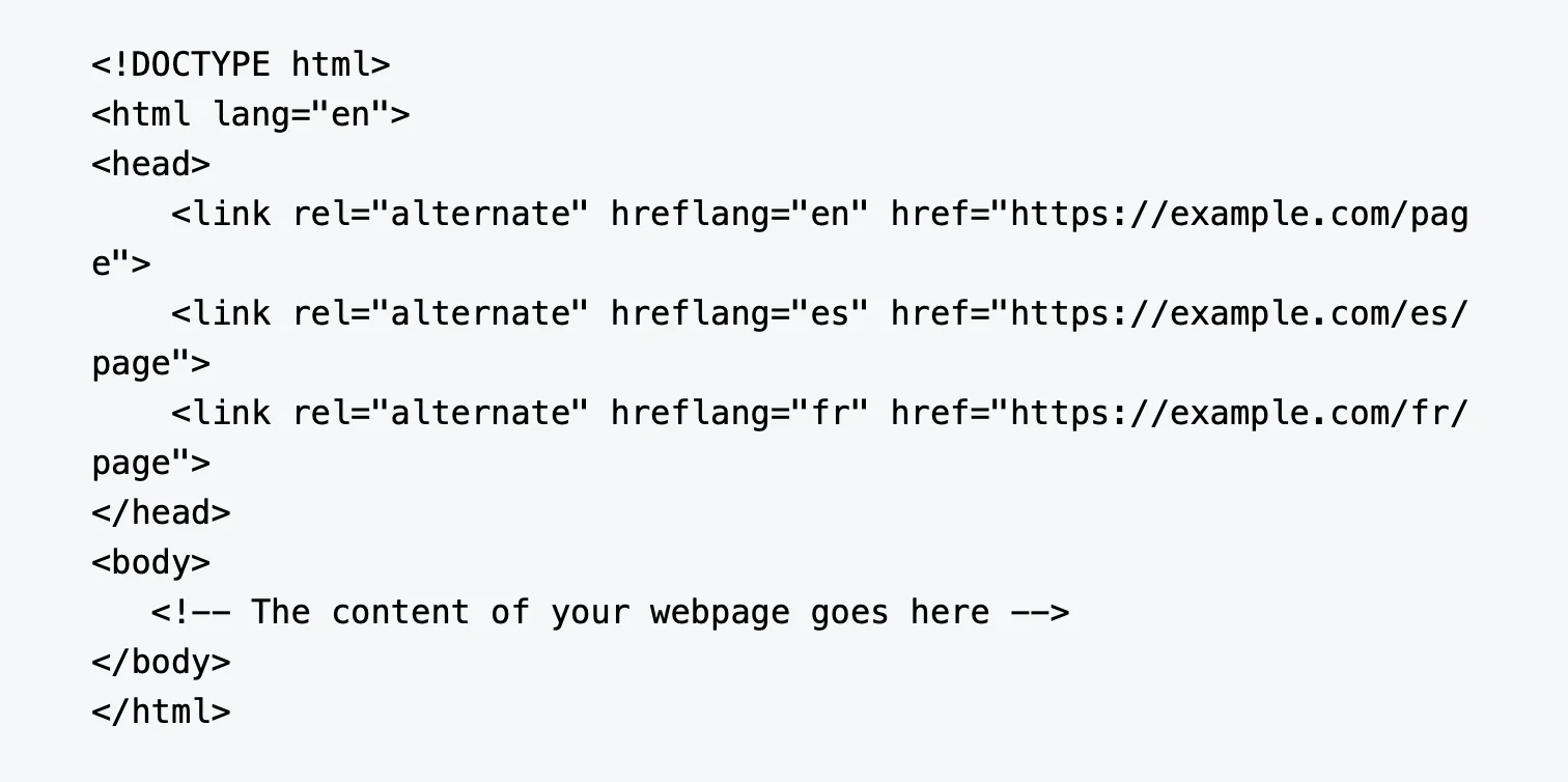 hreflang attributtet kan søgemaskiner vise de mest relevante søgeresultater for brugere i forskellige lande.