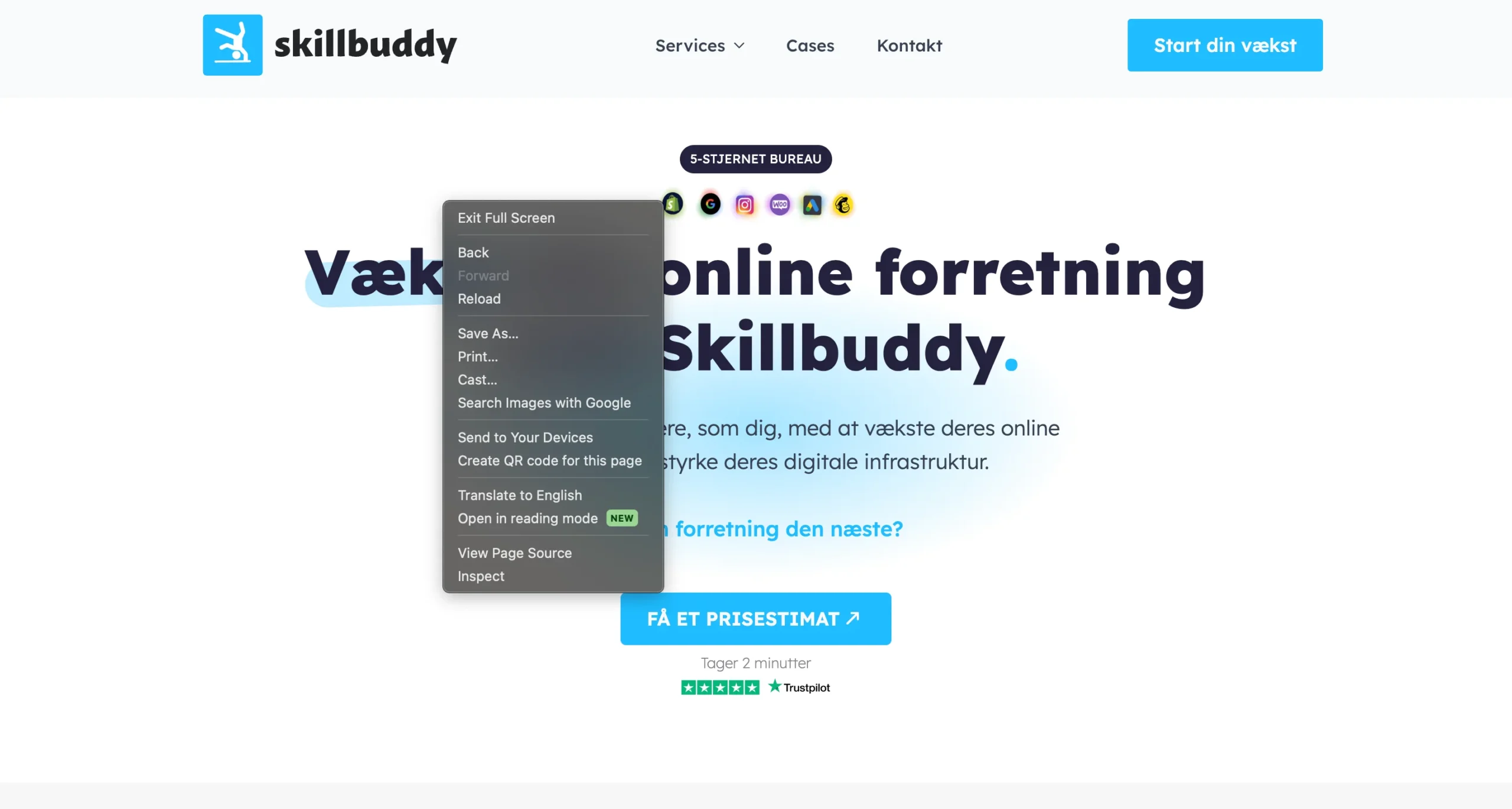 Inspect page source google og safari