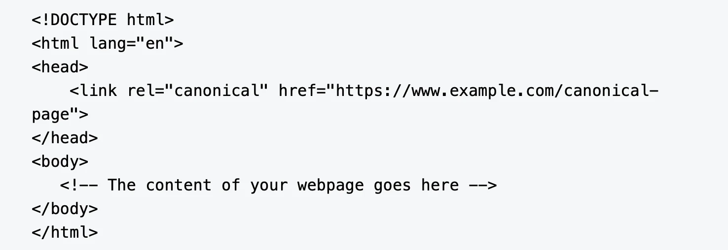 kanonisk URL eksempel