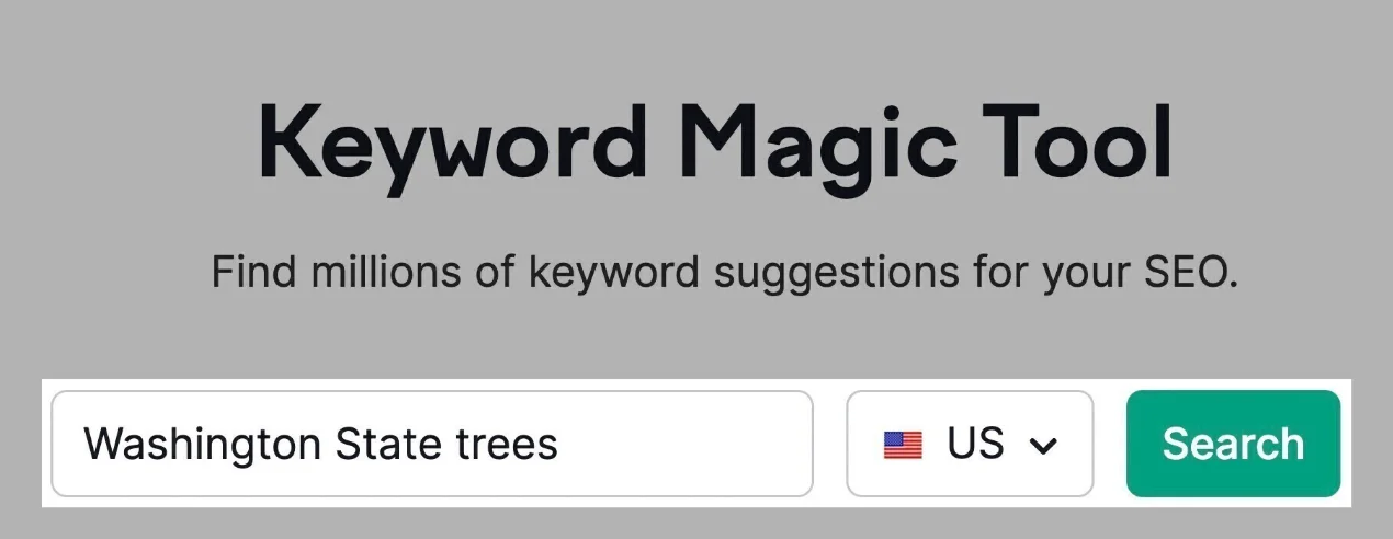 Keyword Magic tool fra semrush