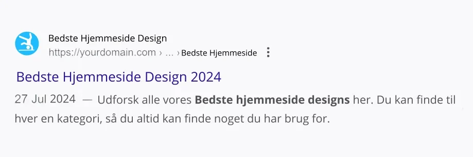 Meta beskrivelse SERP