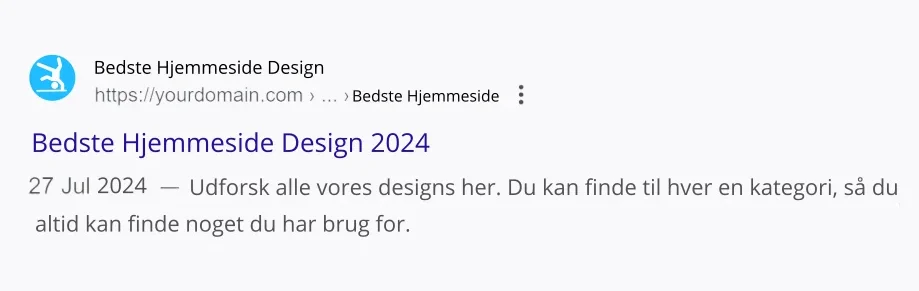 Meta beskrivelse i SERP
