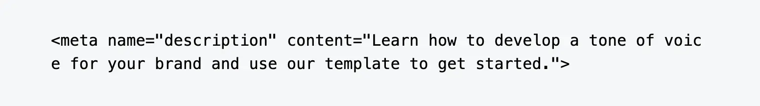 Meta beskrivelse tag eksempel