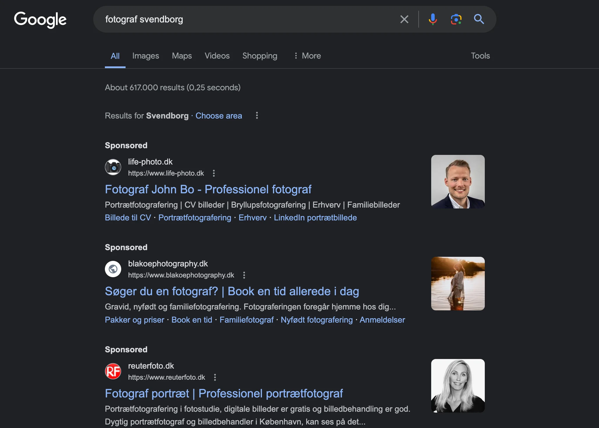 Et eksempel på hvordan rangering på søgemaskiner virker
