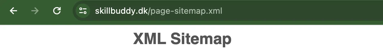 XML sitemap på google